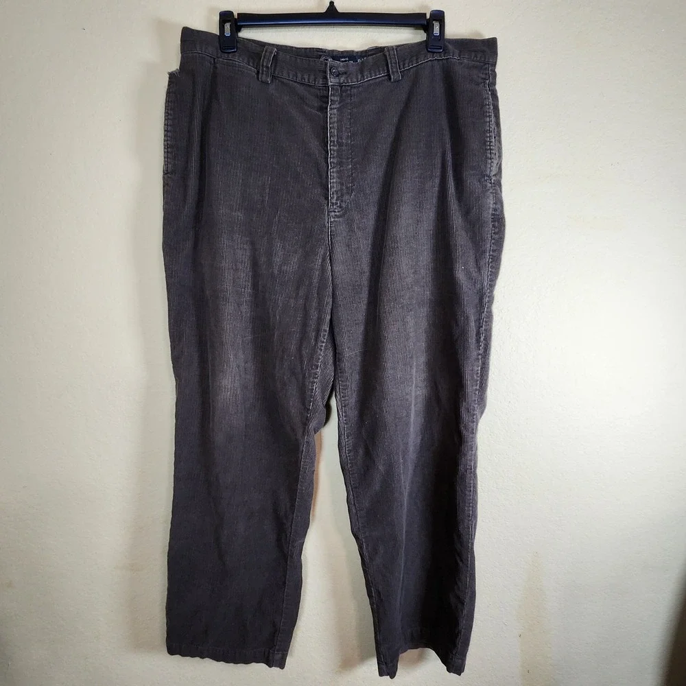 GAP Mens Relaxed Fit Corduroy Pants Straight‎ Leg Brown Size 40x30 Y2K